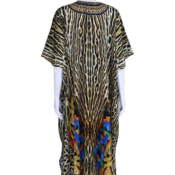 Animal Print Kaftan-Leopard Print Kaftan Dress New - Picture 1 of 5
